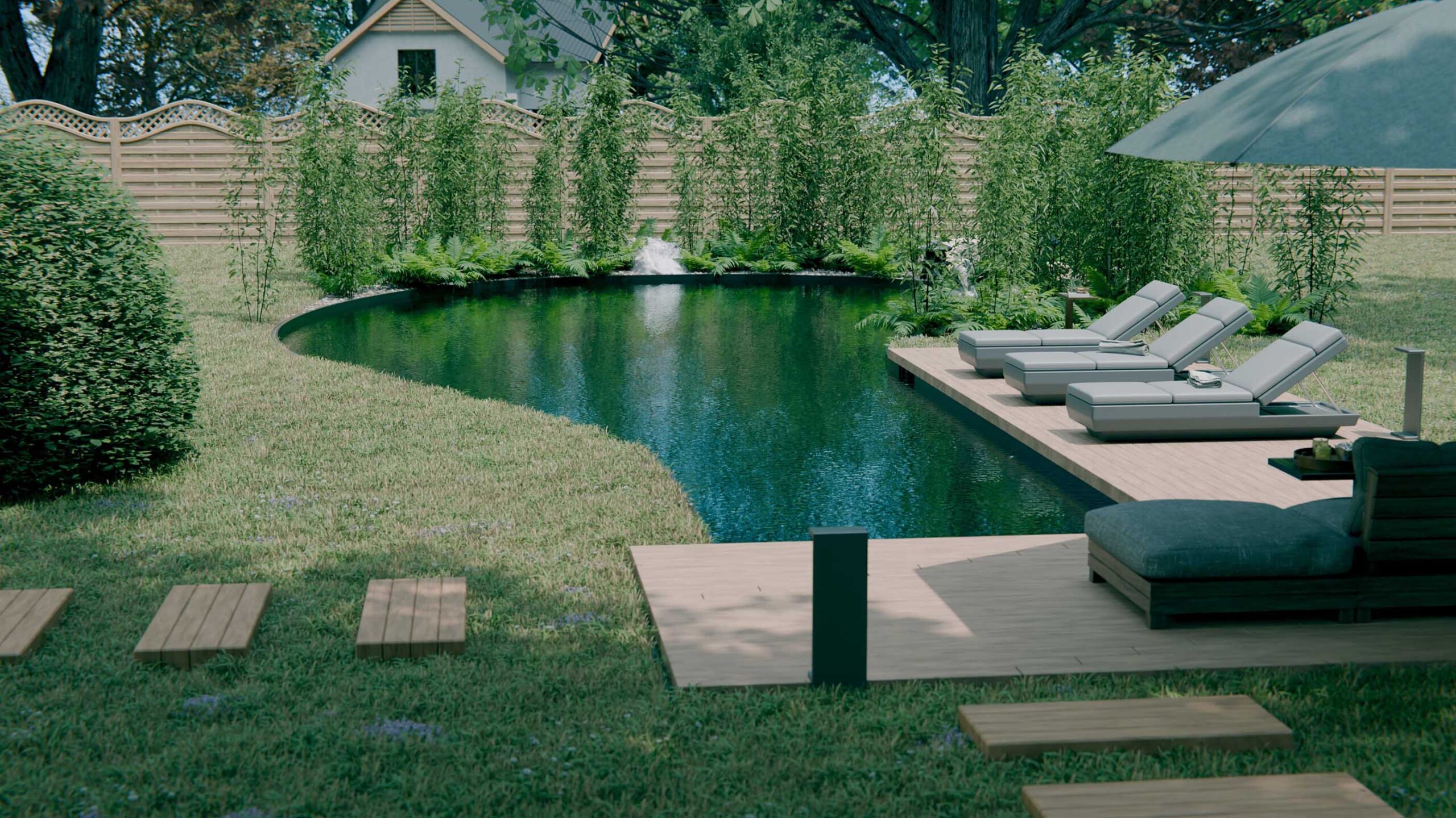 Éclairage LED piscine